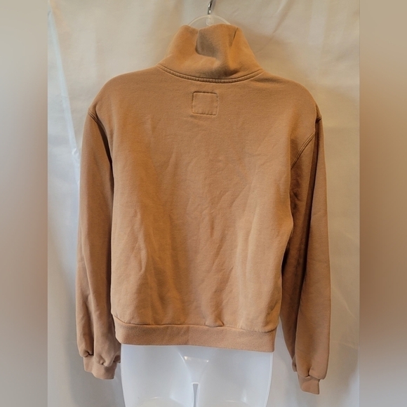 ABERCROMBIE & FITCH Soft A&F Collection Mock Neck Crew Top, size small, beige - Picture 6 of 8